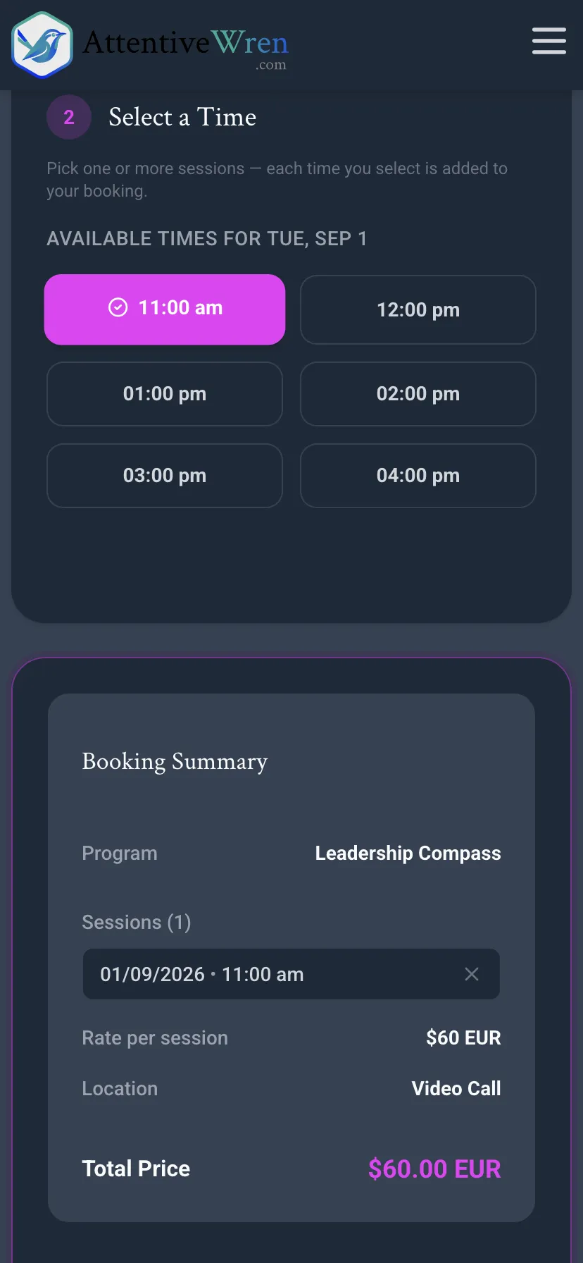 Review your booking